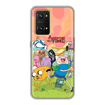 Силиконовый чехол на Realme GT Neo 3T с принтом Adventure time Время приключений Силиконовый чехол на Realme GT Neo 3T с принтом Adventure time Время приключений