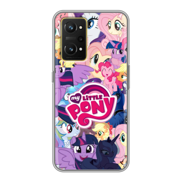 Силиконовый чехол на Realme GT Neo 3T с принтом My little pony Дружба чудо Силиконовый чехол на Realme GT Neo 3T с принтом My little pony Дружба чудо