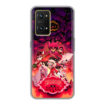Силиконовый чехол на Realme GT Neo 3T с принтом Hazbin Hotel Отель Хазбин
