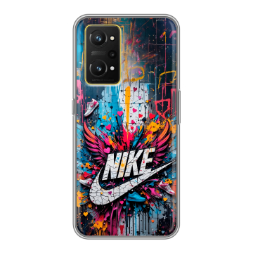 Силиконовый чехол на Realme GT Neo 3T с принтом Nike Найк