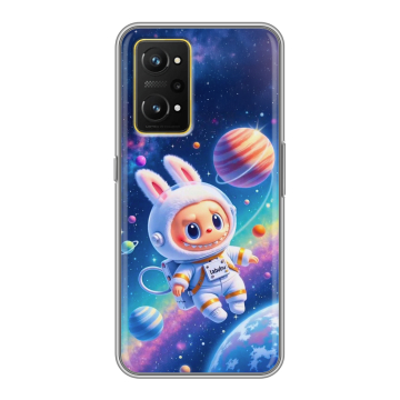 Силиконовый чехол на Realme GT Neo 3T с принтом Labubu Лабубу