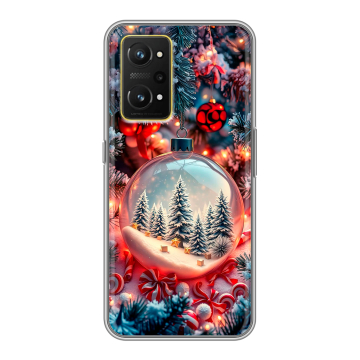 Силиконовый чехол на Realme GT Neo 3T с принтом Новый год Силиконовый чехол на Realme GT Neo 3T с принтом Новый год