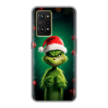 Силиконовый чехол на Realme GT Neo 3T с принтом Гринч Новый год Рождество Силиконовый чехол на Realme GT Neo 3T с принтом Гринч Новый год Рождество