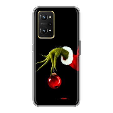 Силиконовый чехол на Realme GT Neo 3T с принтом Новый год Гринч Силиконовый чехол на Realme GT Neo 3T с принтом Новый год Гринч