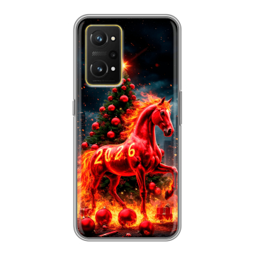 Силиконовый чехол на Realme GT Neo 3T с принтом Новый год Силиконовый чехол на Realme GT Neo 3T с принтом Новый год