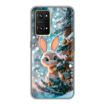 Силиконовый чехол на Realme GT Neo 3T с принтом Новый год