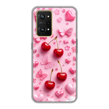 Силиконовый чехол на Realme GT Neo 3T с принтом для девочек