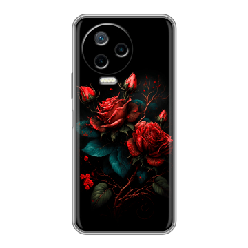 Силиконовый чехол на Infinix Note 12 2023 G99 с принтом Розы красные Силиконовый чехол на Infinix Note 12 2023 G99 с принтом Розы красные