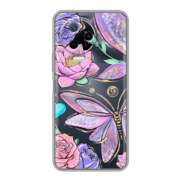 Силиконовый чехол на Infinix Note 12 2023 G99 с принтом Бабочки и цветы Силиконовый чехол на Infinix Note 12 2023 G99 с принтом Бабочки и цветы