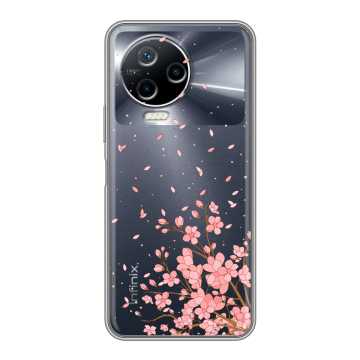 Силиконовый чехол на Infinix Note 12 2023 G99 с принтом Ветка сакуры Силиконовый чехол на Infinix Note 12 2023 G99 с принтом Ветка сакуры