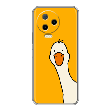 Силиконовый чехол на Infinix Note 12 2023 G99 с принтом Утка Силиконовый чехол на Infinix Note 12 2023 G99 с принтом Утка