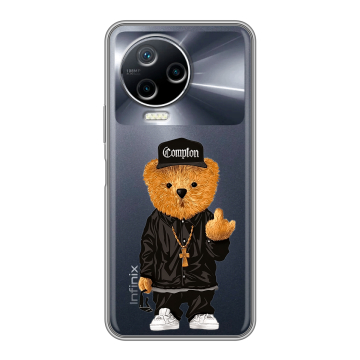Силиконовый чехол на Infinix Note 12 2023 G99 с принтом Мишка Силиконовый чехол на Infinix Note 12 2023 G99 с принтом Мишка