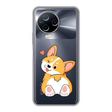 Силиконовый чехол на Infinix Note 12 2023 G99 с принтом Корги Силиконовый чехол на Infinix Note 12 2023 G99 с принтом Корги