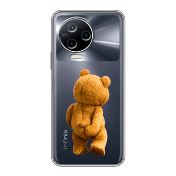 Силиконовый чехол на Infinix Note 12 2023 G99 с принтом Медведь Силиконовый чехол на Infinix Note 12 2023 G99 с принтом Медведь