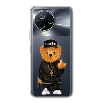 Силиконовый чехол на Infinix Note 12 2023 G99 с принтом Плюшевый медведь Силиконовый чехол на Infinix Note 12 2023 G99 с принтом Плюшевый медведь