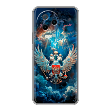 Силиконовый чехол на Infinix Note 12 2023 G99 с принтом Герб флаг России Силиконовый чехол на Infinix Note 12 2023 G99 с принтом Герб флаг России