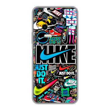 Силиконовый чехол на Infinix Note 12 2023 G99 с принтом найк nike черный