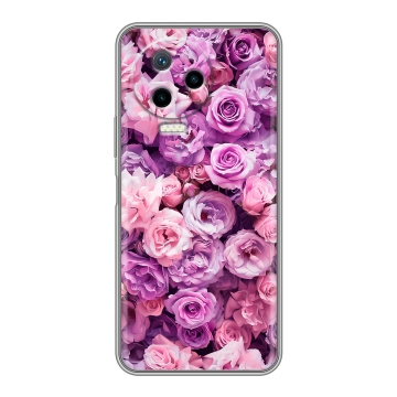 Силиконовый чехол на Infinix Note 12 2023 G99 с принтом лавандовые розы