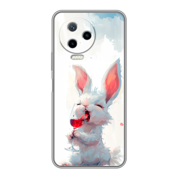 Силиконовый чехол на Infinix Note 12 2023 G99 с принтом кролик зайчик Силиконовый чехол на Infinix Note 12 2023 G99 с принтом кролик зайчик