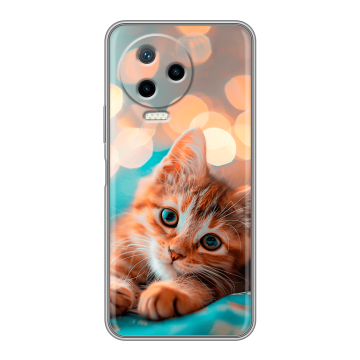 Силиконовый чехол на Infinix Note 12 2023 G99 с принтом котик Силиконовый чехол на Infinix Note 12 2023 G99 с принтом котик