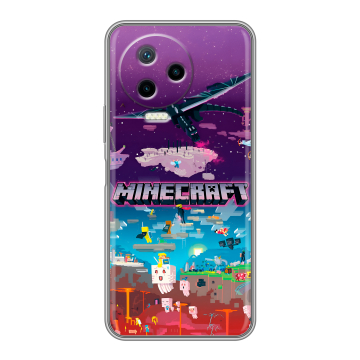 Силиконовый чехол на Infinix Note 12 2023 G99 с принтом Майнкрафт Minecraft Силиконовый чехол на Infinix Note 12 2023 G99 с принтом Майнкрафт Minecraft