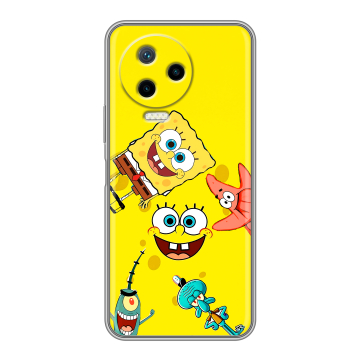 Силиконовый чехол на Infinix Note 12 2023 G99 с принтом Спанч боб Спанчбоб Силиконовый чехол на Infinix Note 12 2023 G99 с принтом Спанч боб Спанчбоб