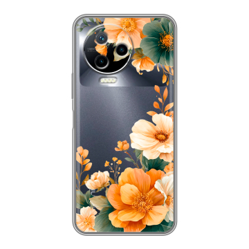 Силиконовый чехол на Infinix Note 12 2023 G99 с принтом Цветы принт