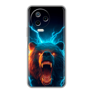 Силиконовый чехол на Infinix Note 12 2023 G99 с принтом Медведь