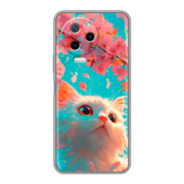 Силиконовый чехол на Infinix Note 12 2023 G99 с принтом Красивый кот