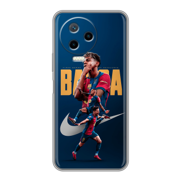 Силиконовый чехол на Infinix Note 12 2023 G99 с принтом Барселона Barca Yamal Силиконовый чехол на Infinix Note 12 2023 G99 с принтом Барселона Barca Yamal