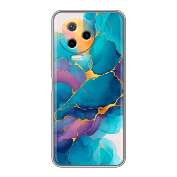 Силиконовый чехол на Infinix Note 12 2023 G99 с принтом Мрамор блестки