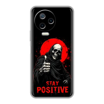 Силиконовый чехол на Infinix Note 12 2023 G99 с принтом смешной скелет