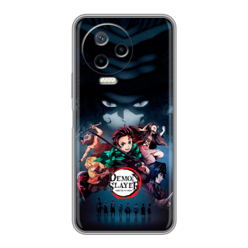 Силиконовый чехол на Infinix Note 12 2023 G99 с принтом Demon Slayer Клинок рассекающий демонов Силиконовый чехол на Infinix Note 12 2023 G99 с принтом Demon Slayer Клинок рассекающий демонов