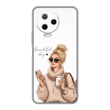 Силиконовый чехол на Infinix Note 12 2023 G99 с принтом женский Силиконовый чехол на Infinix Note 12 2023 G99 с принтом женский
