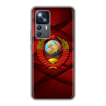 Силиконовый чехол на Xiaomi 12T с принтом Герб СССР Силиконовый чехол на Xiaomi 12T с принтом Герб СССР