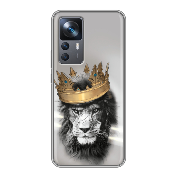 Силиконовый чехол на Xiaomi 12T с принтом Лев с короной Силиконовый чехол на Xiaomi 12T с принтом Лев с короной