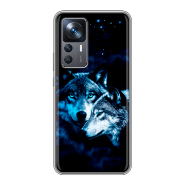 Силиконовый чехол на Xiaomi 12T с принтом Волки Силиконовый чехол на Xiaomi 12T с принтом Волки