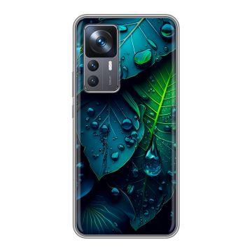Силиконовый чехол на Xiaomi 12T с принтом Листья Силиконовый чехол на Xiaomi 12T с принтом Листья
