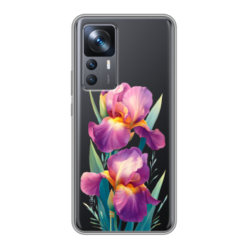 Силиконовый чехол на Xiaomi 12T с принтом Цветы орхидеи