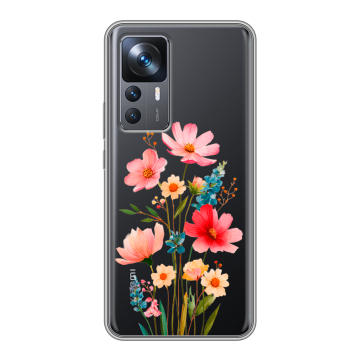 Силиконовый чехол на Xiaomi 12T с принтом Цветы