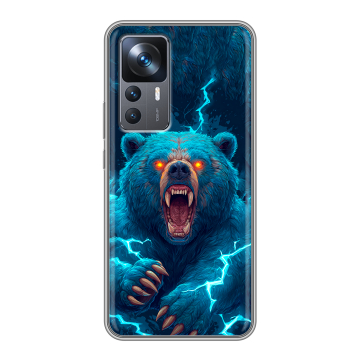 Силиконовый чехол на Xiaomi 12T с принтом Медведь