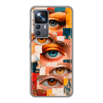 Силиконовый чехол на Xiaomi 12T с принтом Модный принт