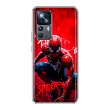 Силиконовый чехол на Xiaomi 12T с принтом Spiderman Человек паук Силиконовый чехол на Xiaomi 12T с принтом Spiderman Человек паук