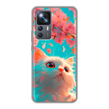 Силиконовый чехол на Xiaomi 12T с принтом Красивый кот Силиконовый чехол на Xiaomi 12T с принтом Красивый кот
