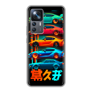 Силиконовый чехол на Xiaomi 12T с принтом машины тачки Силиконовый чехол на Xiaomi 12T с принтом машины тачки