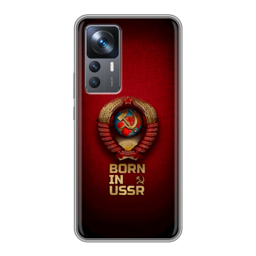 Силиконовый чехол на Xiaomi 12T с принтом Флаг Герб СССР Силиконовый чехол на Xiaomi 12T с принтом Флаг Герб СССР