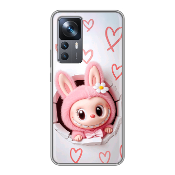 Силиконовый чехол на Xiaomi 12T с принтом Labubu Лабубу