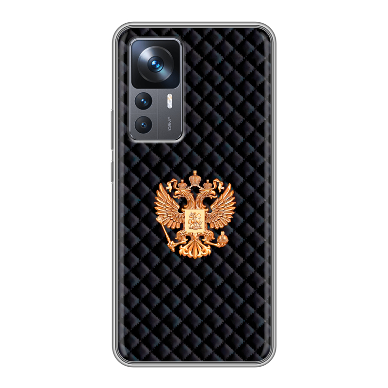 Силиконовый чехол на Xiaomi 12T с принтом Герб России принт Силиконовый чехол на Xiaomi 12T с принтом Герб России принт
