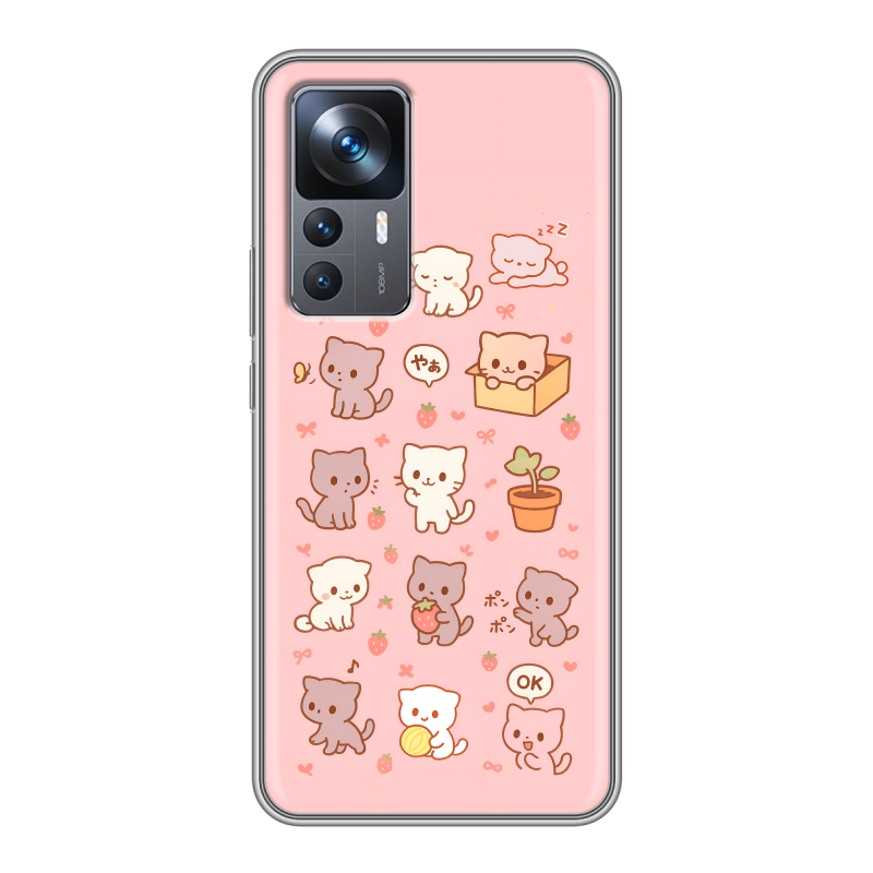 Силиконовый чехол на Xiaomi 12T с принтом Hello Kitty Хелоу Кити Силиконовый чехол на Xiaomi 12T с принтом Hello Kitty Хелоу Кити