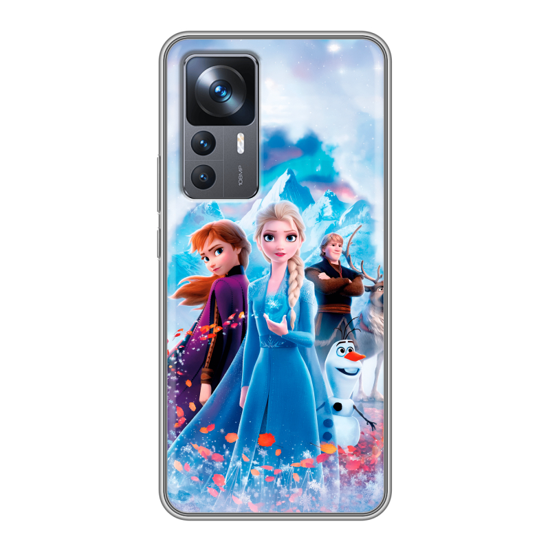 Силиконовый противоударный чехол на Xiaomi 12T с принтом Холодное сердце Frozen Силиконовый противоударный чехол на Xiaomi 12T с принтом Холодное сердце Frozen